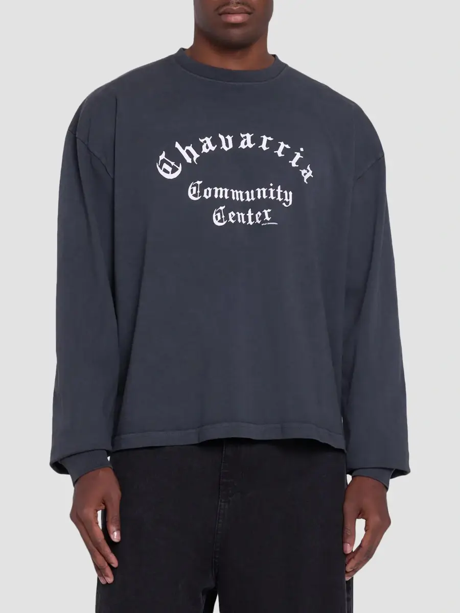 Willy Chavarria Men's Community Center Buffalo Long-Sleeve T-Shirt | Thumbnail 4