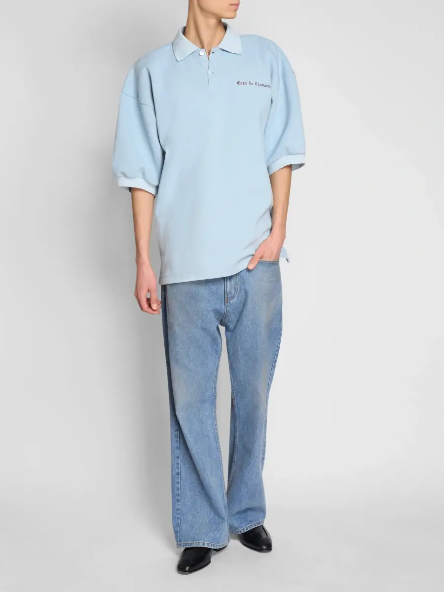 Willy Chavarria Men's Football Polo Shirt | Thumbnail 2 Willy Chavarria Men's Football Polo Shirt | Thumbnail 2