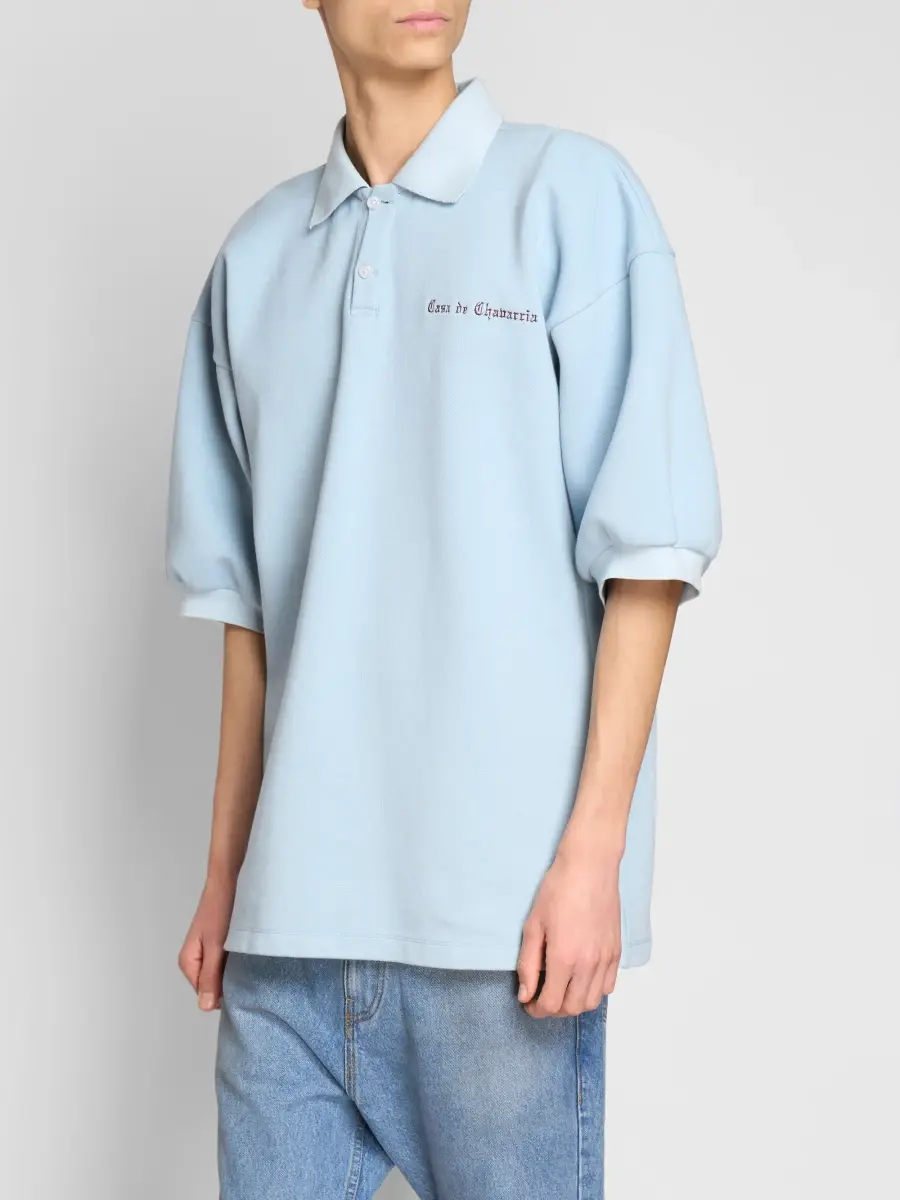 Willy Chavarria Men's Football Polo Shirt | Thumbnail 4 Willy Chavarria Men's Football Polo Shirt | Thumbnail 4