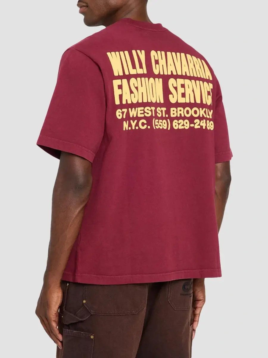 Willy Chavarria Men's Fashion Services Crewneck T-Shirt | Thumbnail 3