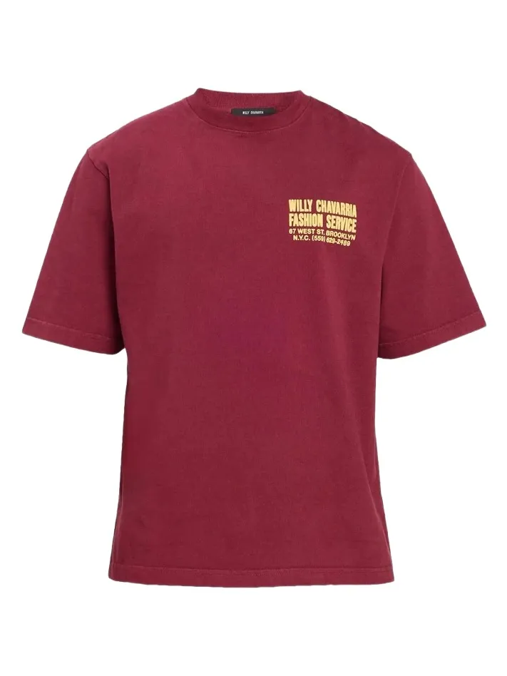 Willy Chavarria Men's Fashion Services Crewneck T-Shirt