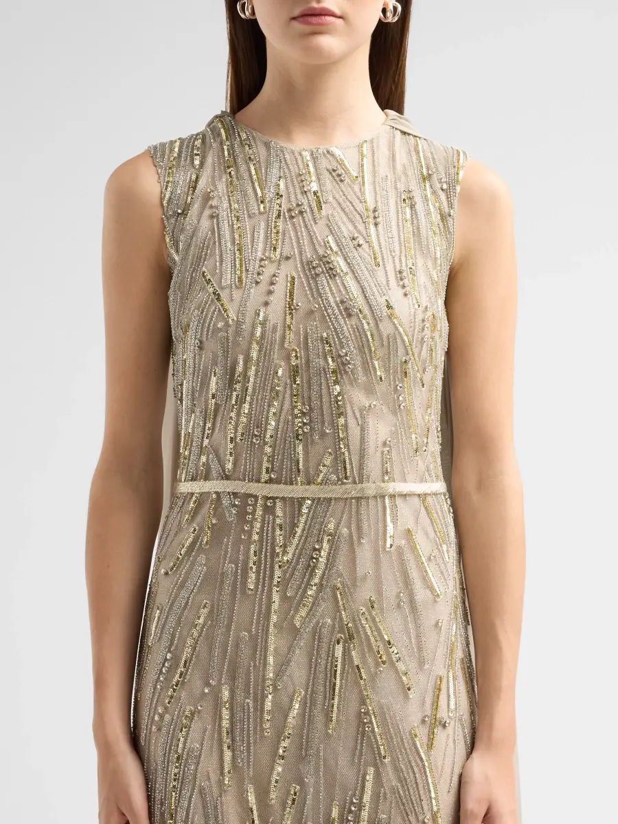 Reem Acra Women's After Midnight Embellished Sheer Cape Gown | Thumbnail 5