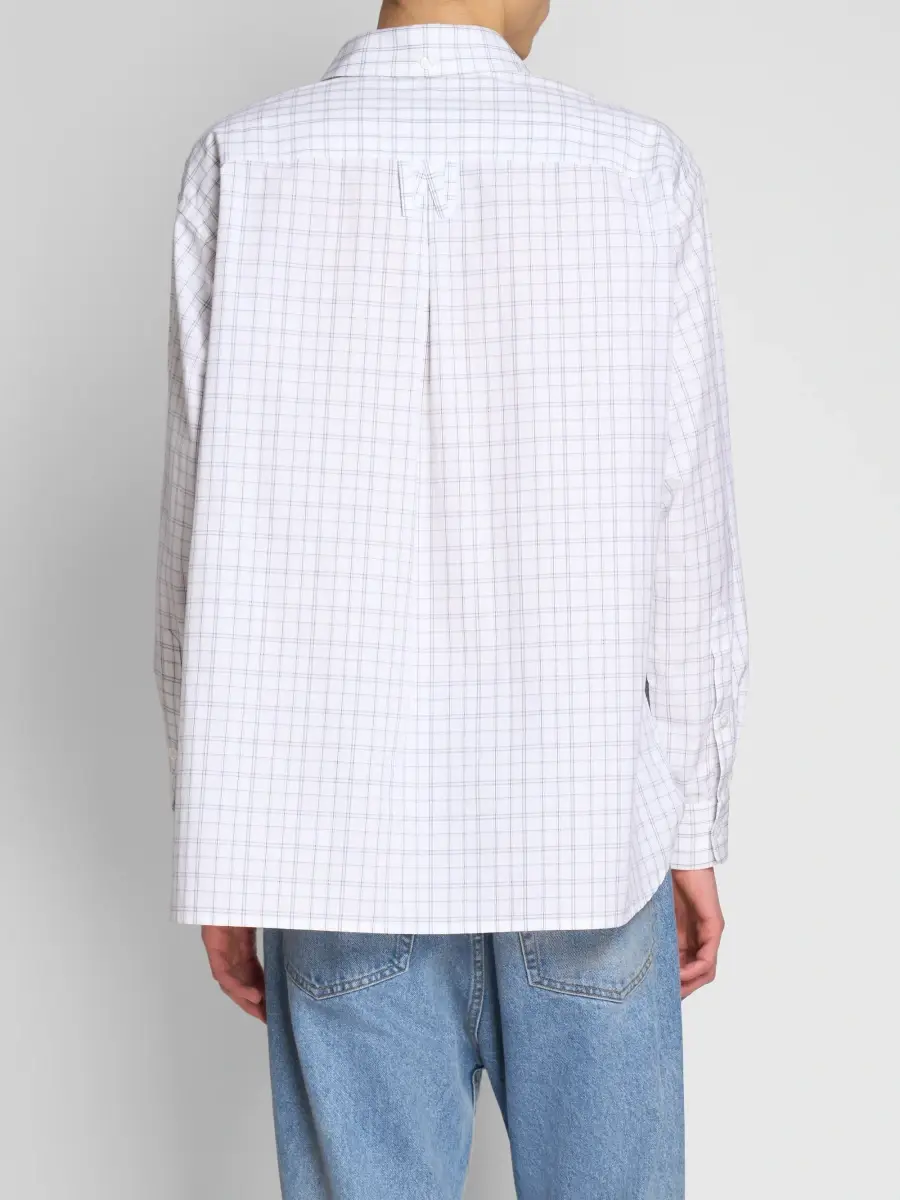 Willy Chavarria Men's Veterano Check Cotton Shirt | Thumbnail 3
