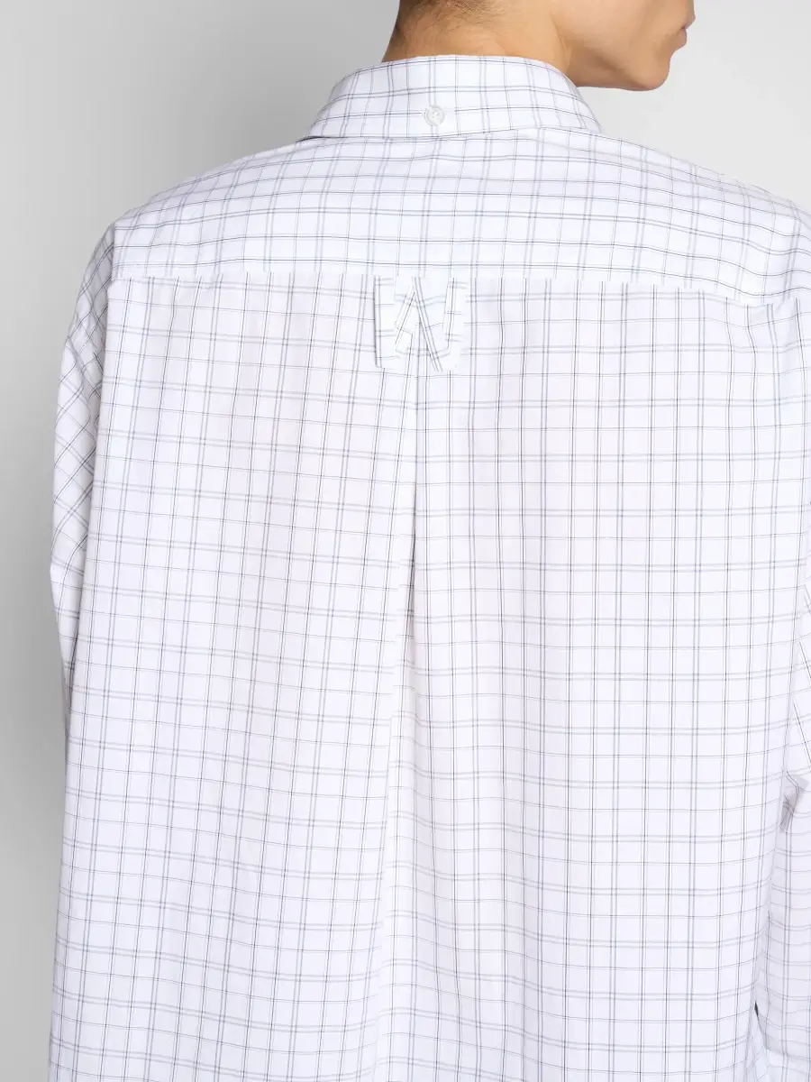 Willy Chavarria Men's Veterano Check Cotton Shirt | Thumbnail 5