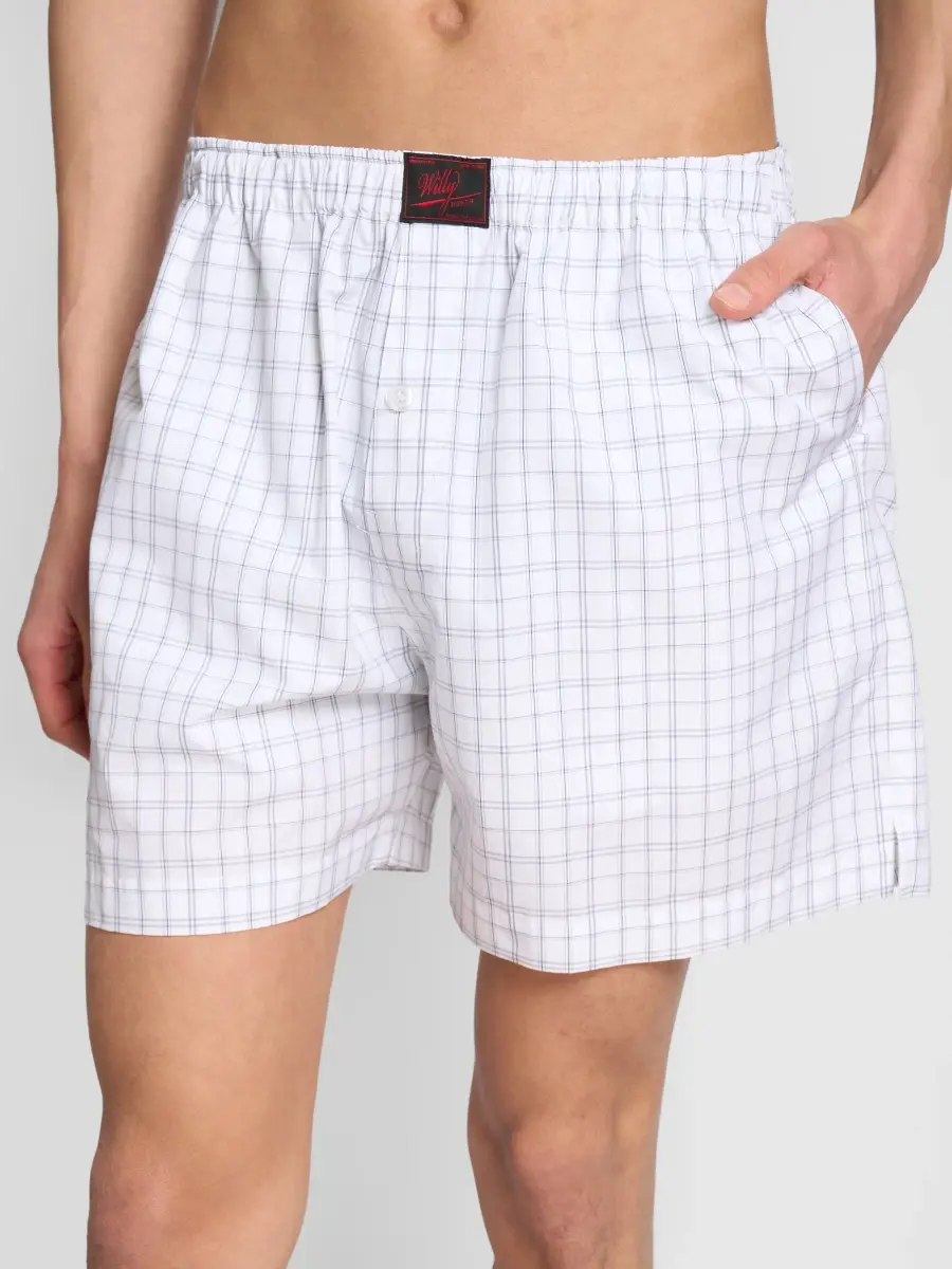 Willy Chavarria Men's Check Cotton Boxers | Thumbnail 5 Willy Chavarria Men's Check Cotton Boxers | Thumbnail 5