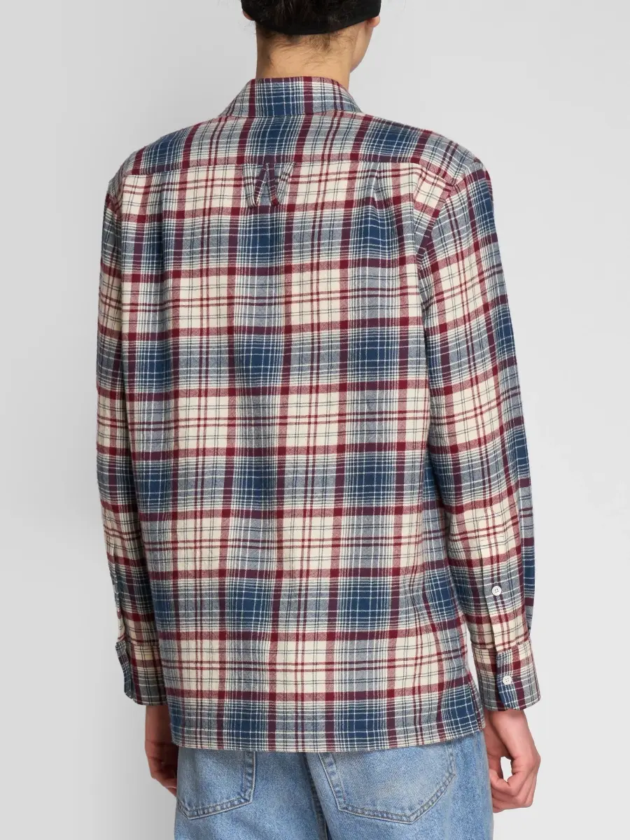 Willy Chavarria Men's Plaid Wool Flannel Shirt | Thumbnail 3