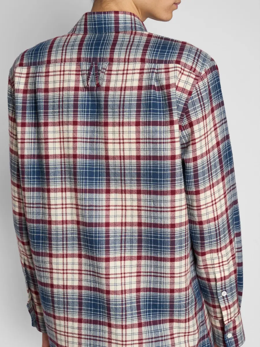 Willy Chavarria Men's Plaid Wool Flannel Shirt | Thumbnail 5