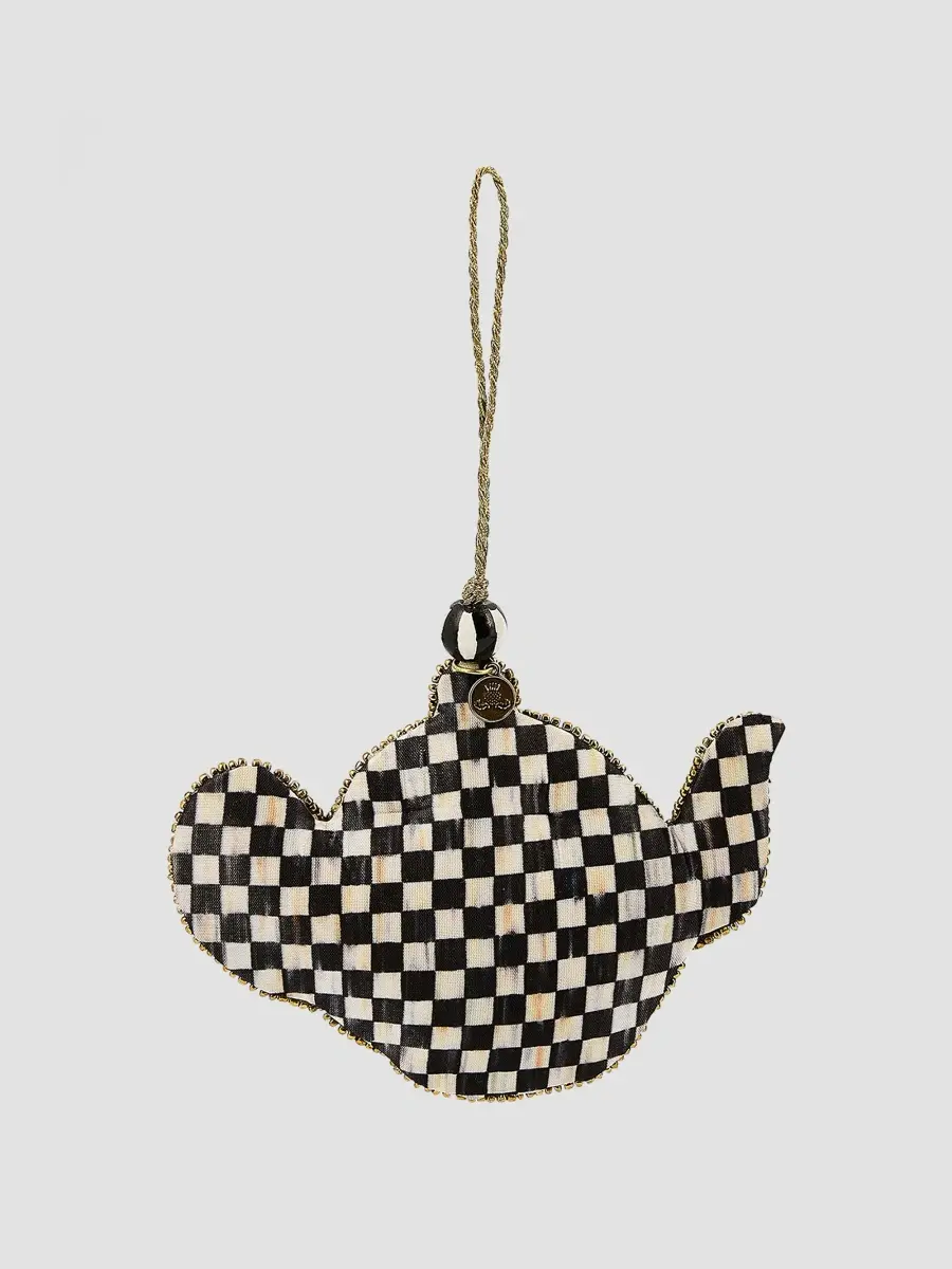 MacKenzie-Childs Courtly Check Teapot Beaded Ornament | Thumbnail 2 MacKenzie-Childs Courtly Check Teapot Beaded Ornament | Thumbnail 2
