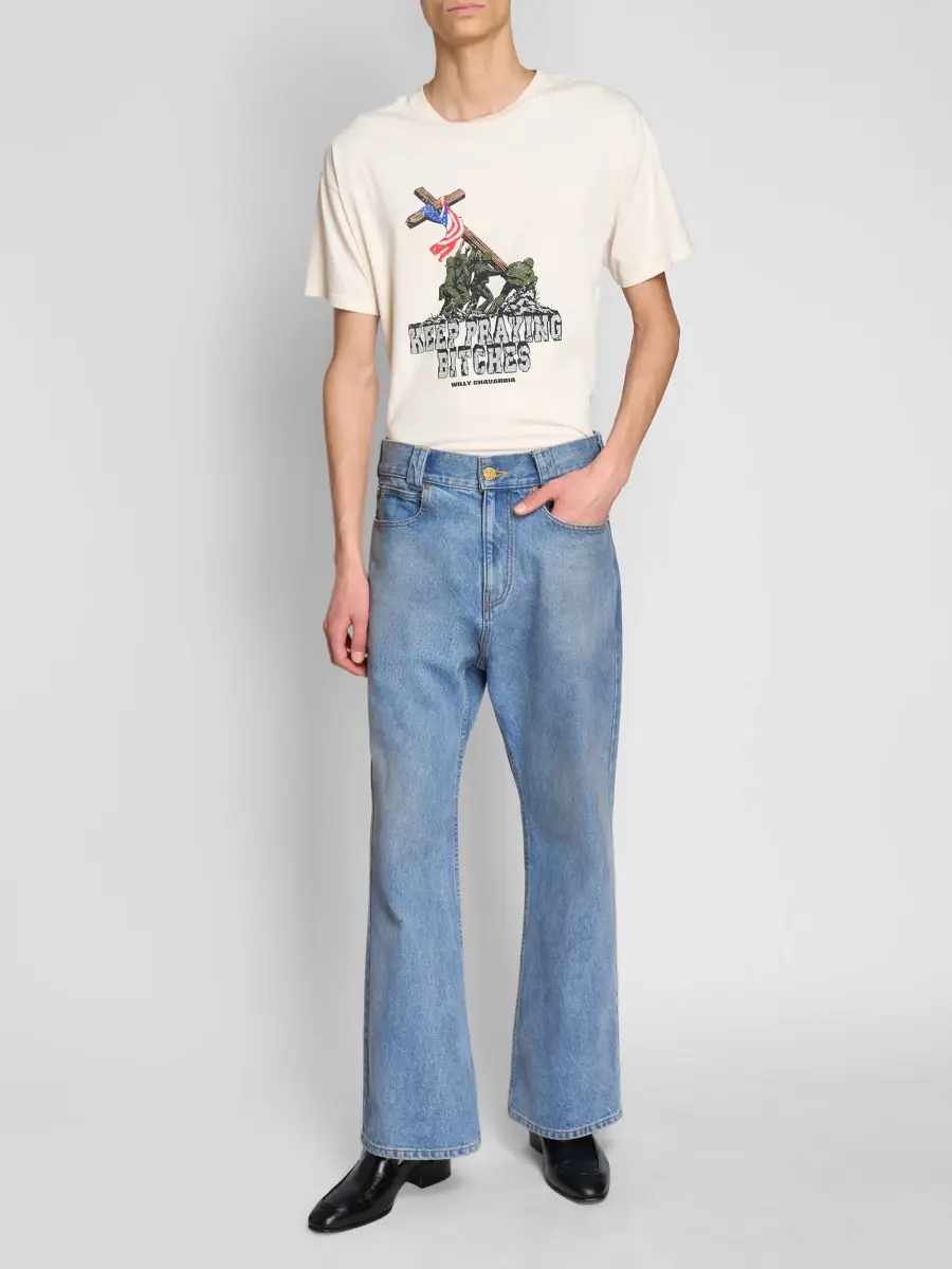 Willy Chavarria Men's Rigid Classic Flared Jeans | Thumbnail 2 Willy Chavarria Men's Rigid Classic Flared Jeans | Thumbnail 2
