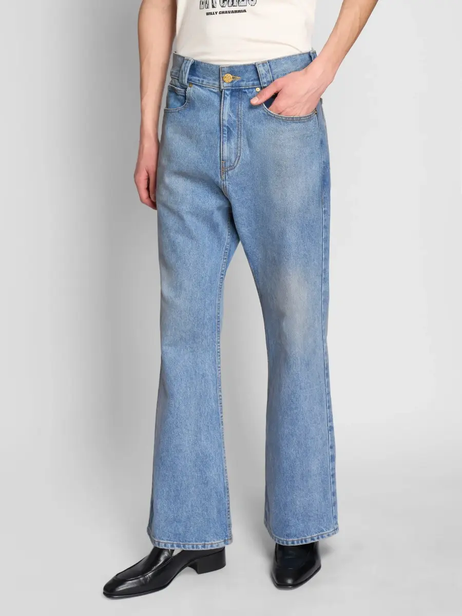 Willy Chavarria Men's Rigid Classic Flared Jeans | Thumbnail 4 Willy Chavarria Men's Rigid Classic Flared Jeans | Thumbnail 4