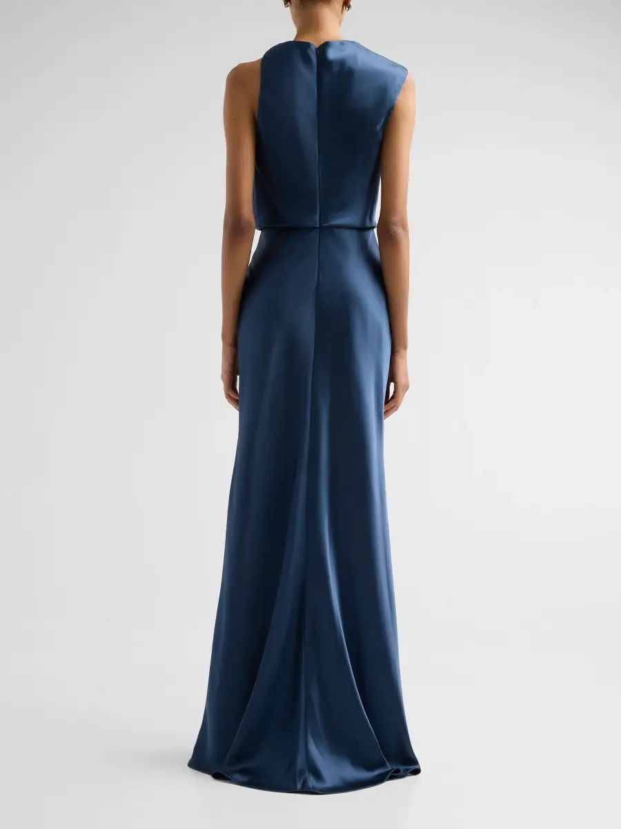 Amsale Women's Asymmetric Satin Gown | Thumbnail 3 Amsale Women's Asymmetric Satin Gown | Thumbnail 3
