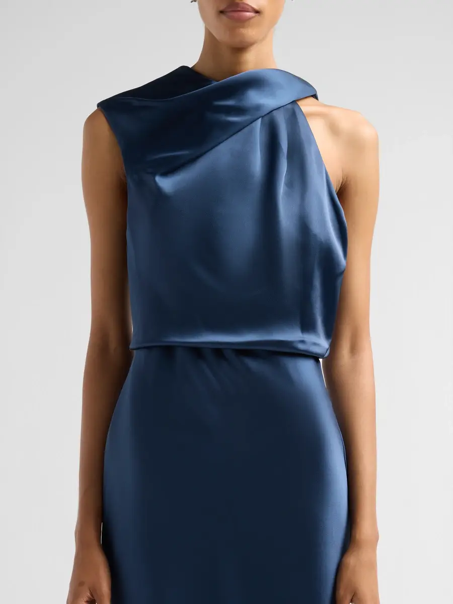 Amsale Women's Asymmetric Satin Gown | Thumbnail 5 Amsale Women's Asymmetric Satin Gown | Thumbnail 5