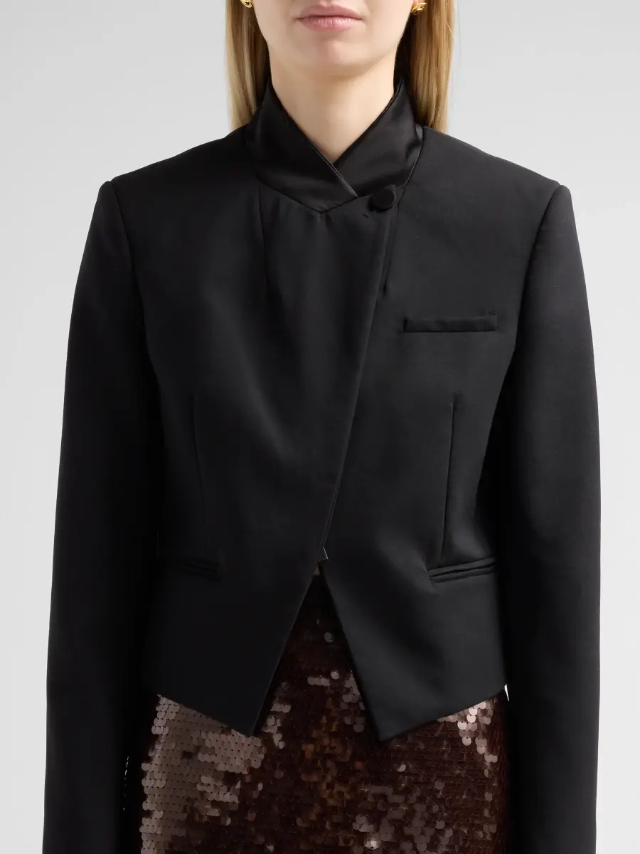 TANYA TAYLOR Women's Julie Stretch-Wool Blazer | Thumbnail 5