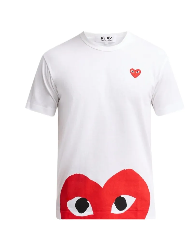 Comme des Garçons Men Heart Cotton Crewneck T-Shirt