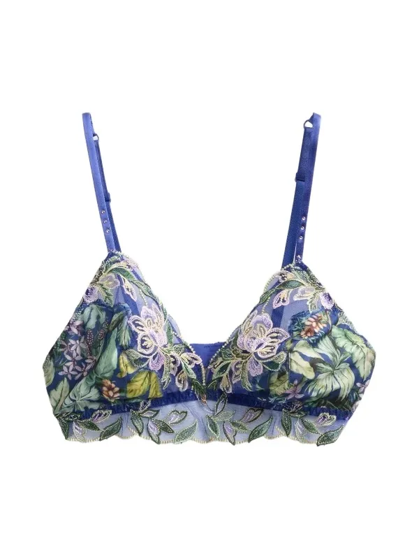 Women's Printed Embroidered Bralette