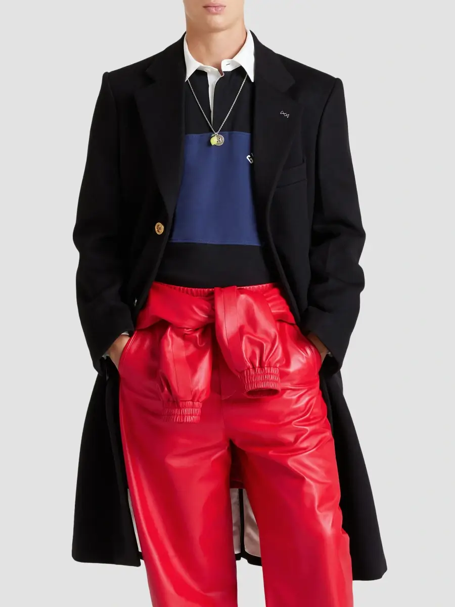 Givenchy Men's Coat in Wool and Cashmere - Black | Thumbnail 4 Givenchy Men's Coat in Wool and Cashmere - Black | Thumbnail 4