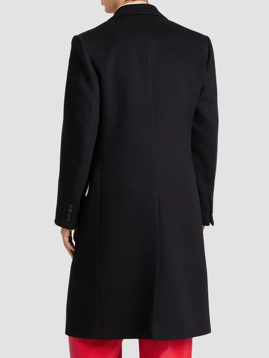 Givenchy Men's Coat in Wool and Cashmere - Black | Thumbnail 5 Givenchy Men's Coat in Wool and Cashmere - Black | Thumbnail 5