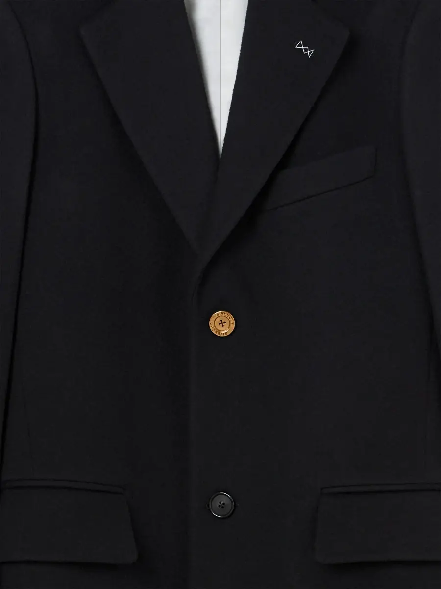 Givenchy Men's Coat in Wool and Cashmere - Black | Thumbnail 6 Givenchy Men's Coat in Wool and Cashmere - Black | Thumbnail 6