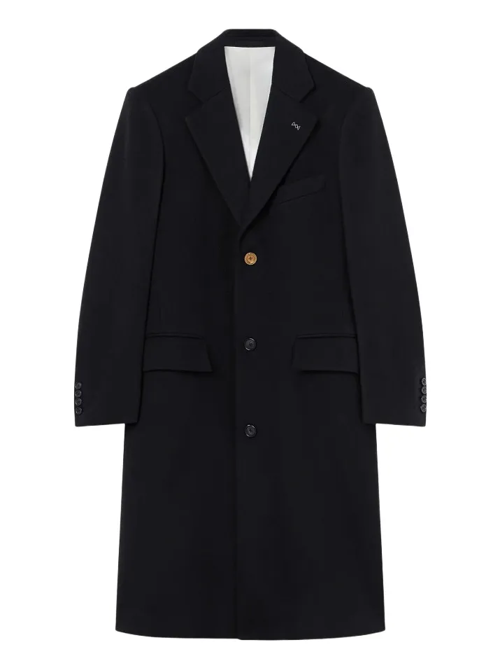 Givenchy Men's Coat in Wool and Cashmere - Black
