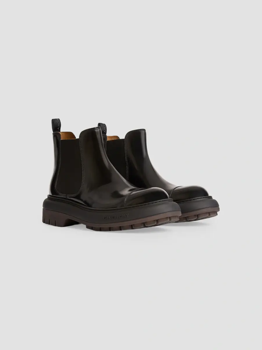 Givenchy Men's Cargo Chelsea Boots in Brushed Leather - Black | Thumbnail 3 Givenchy Men's Cargo Chelsea Boots in Brushed Leather - Black | Thumbnail 3