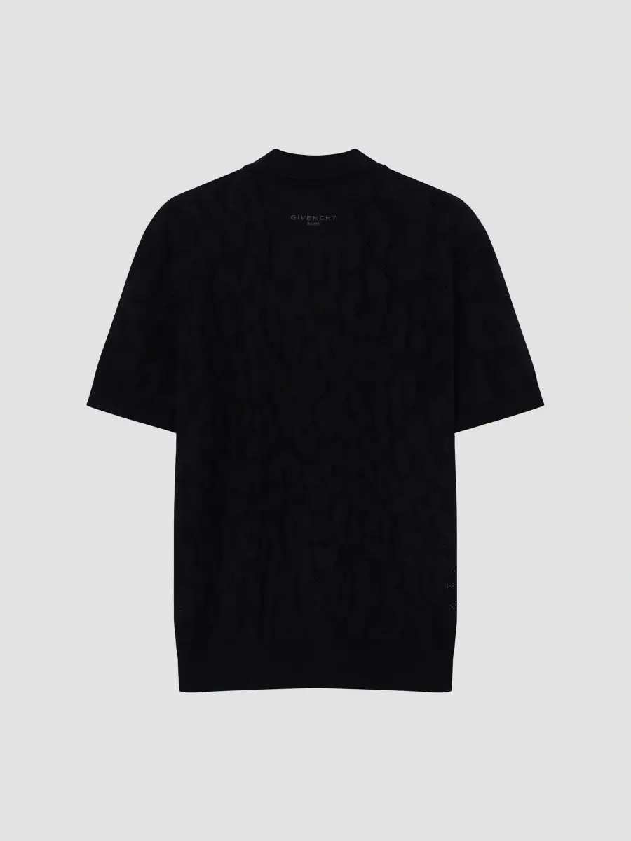 Givenchy Men's Polo Shirt in Leopard-Effect Cotton Mesh | Thumbnail 3