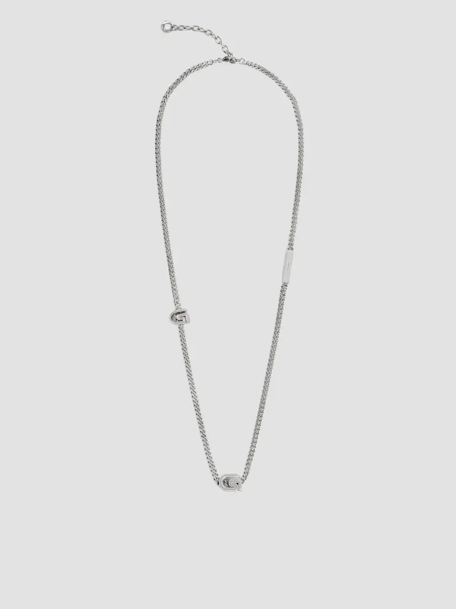 Givenchy Men's G Line Necklace in Metal and Enamel - Black Silvery | Thumbnail 3