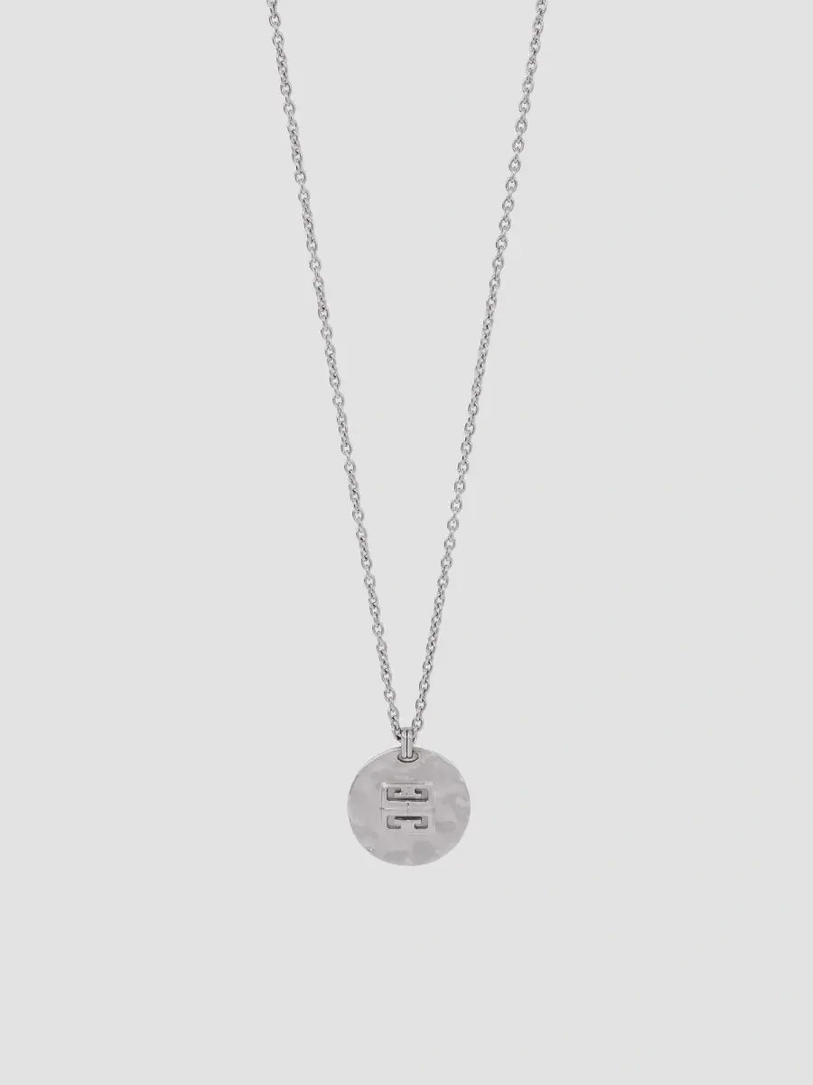 Givenchy Men's 4G Medal Necklace in Metal - Silvery | Thumbnail 2 Givenchy Men's 4G Medal Necklace in Metal - Silvery | Thumbnail 2