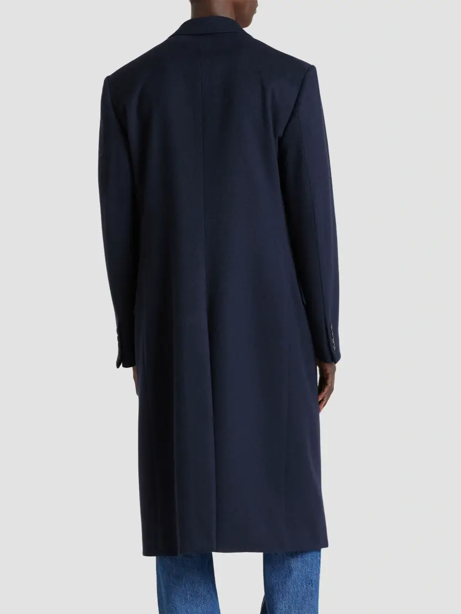 Givenchy Men's Double-Breasted Coat in Wool and Cashmere - Midnight Blue | Thumbnail 5 Givenchy Men's Double-Breasted Coat in Wool and Cashmere - Midnight Blue | Thumbnail 5