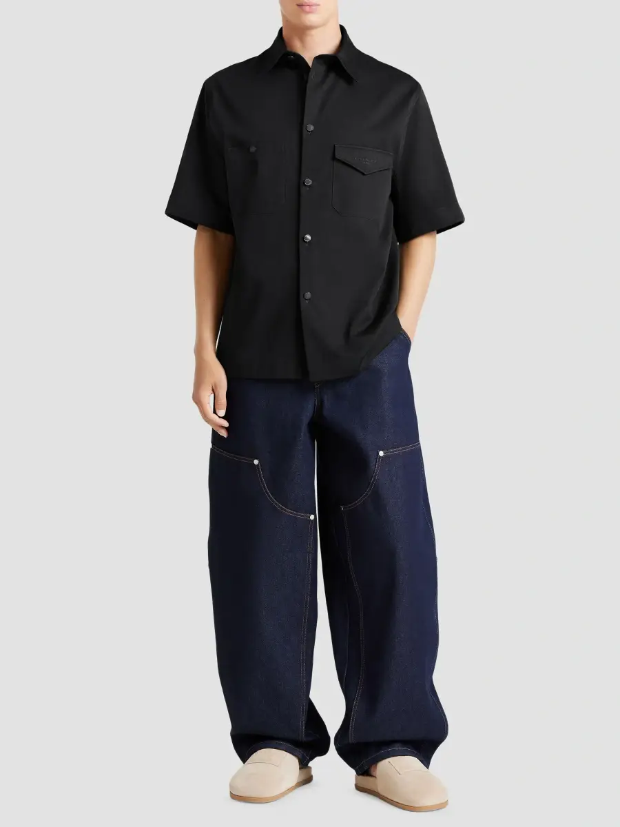 Givenchy Men's Couture Seam Shirt in Cotton - Black | Thumbnail 2 Givenchy Men's Couture Seam Shirt in Cotton - Black | Thumbnail 2
