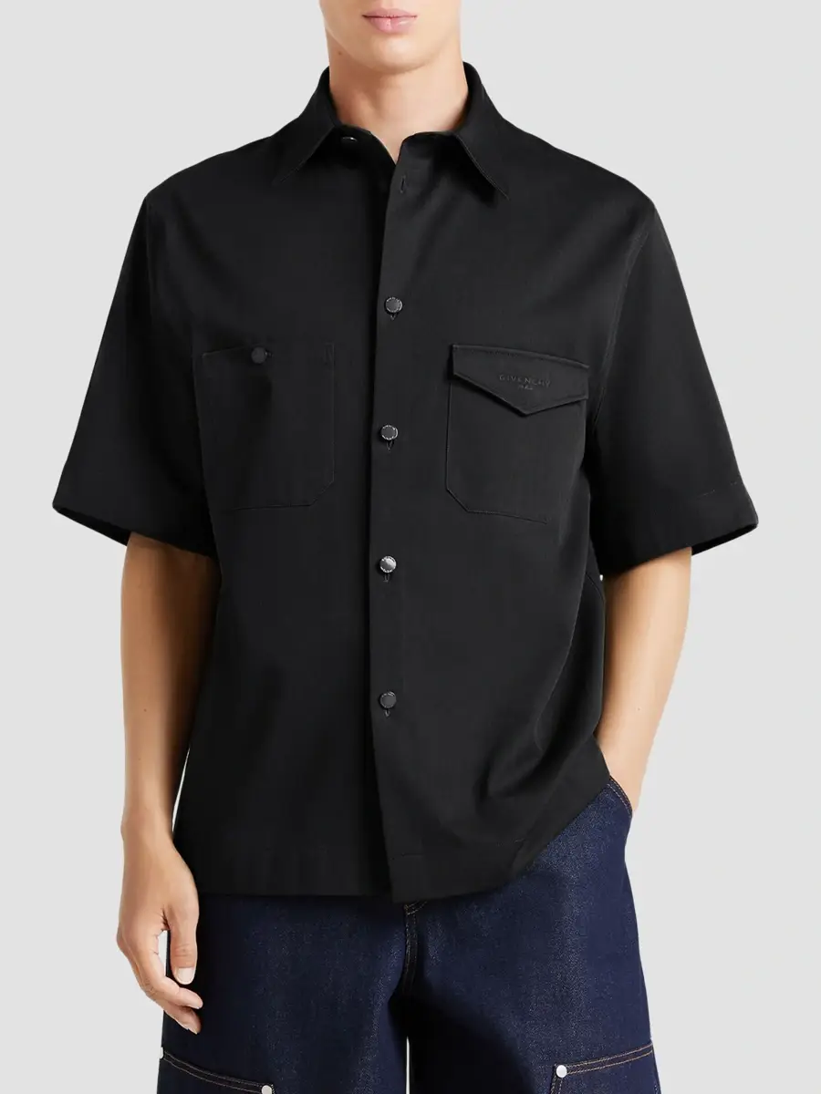 Givenchy Men's Couture Seam Shirt in Cotton - Black | Thumbnail 4 Givenchy Men's Couture Seam Shirt in Cotton - Black | Thumbnail 4