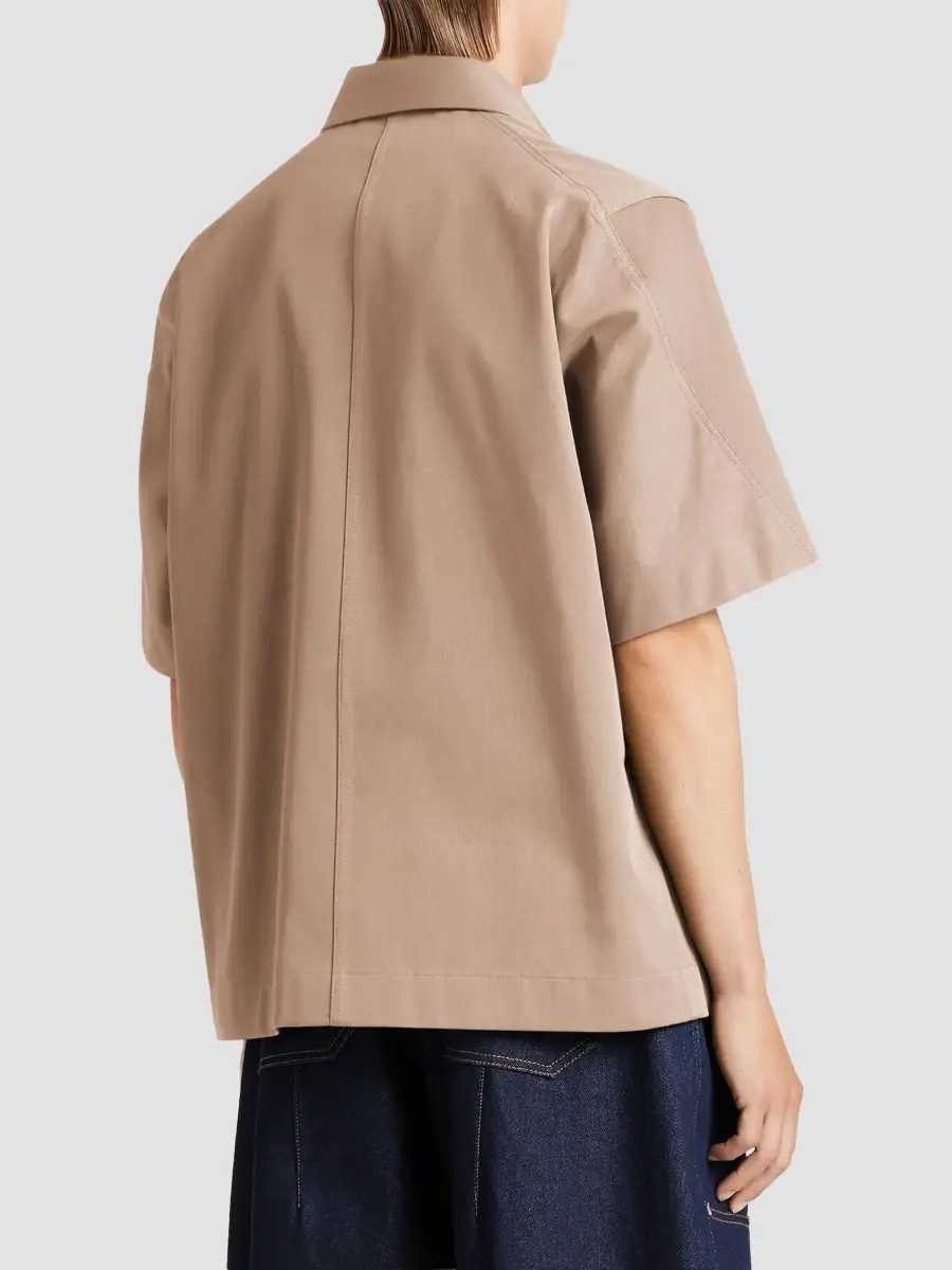 Givenchy Men's Couture Seam Shirt in Cotton - Beige | Thumbnail 2 Givenchy Men's Couture Seam Shirt in Cotton - Beige | Thumbnail 2