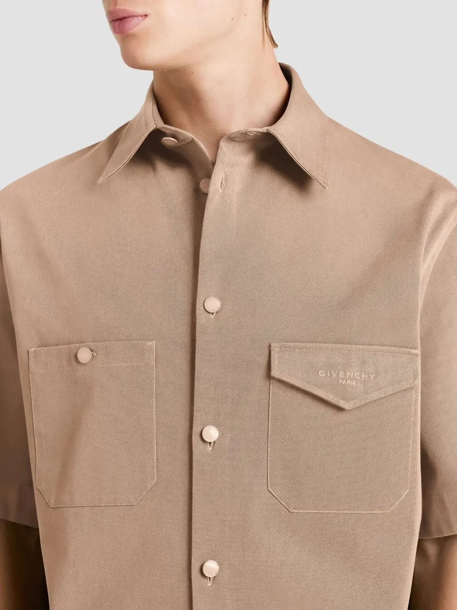Givenchy Men's Couture Seam Shirt in Cotton - Beige | Thumbnail 3 Givenchy Men's Couture Seam Shirt in Cotton - Beige | Thumbnail 3