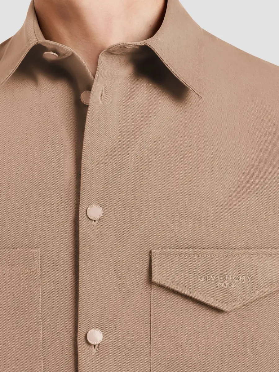 Givenchy Men's Couture Seam Shirt in Cotton - Beige | Thumbnail 4 Givenchy Men's Couture Seam Shirt in Cotton - Beige | Thumbnail 4