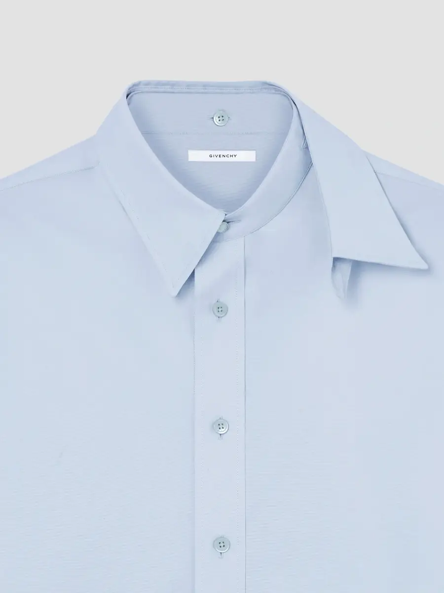 Givenchy Men's Shirt in Poplin with Detachable Collar - Baby Blue | Thumbnail 4