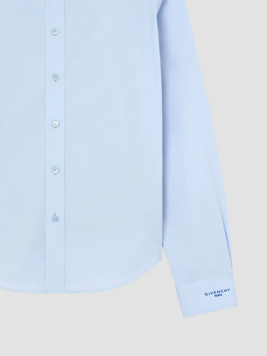 Givenchy Men's Shirt in Poplin with Detachable Collar - Baby Blue | Thumbnail 5