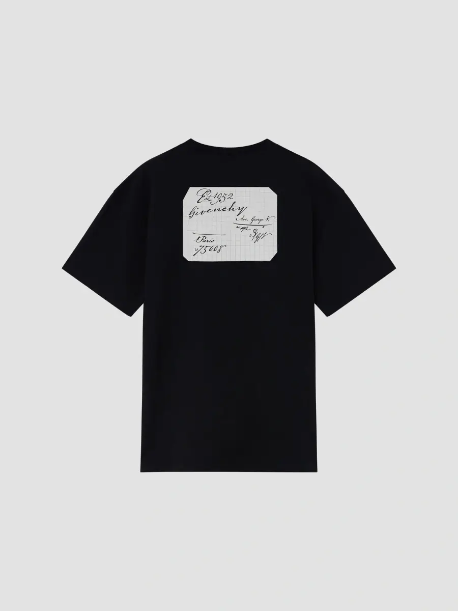 Givenchy Men's T-Shirt in Cotton with Scripty Print - Black | Thumbnail 3 Givenchy Men's T-Shirt in Cotton with Scripty Print - Black | Thumbnail 3