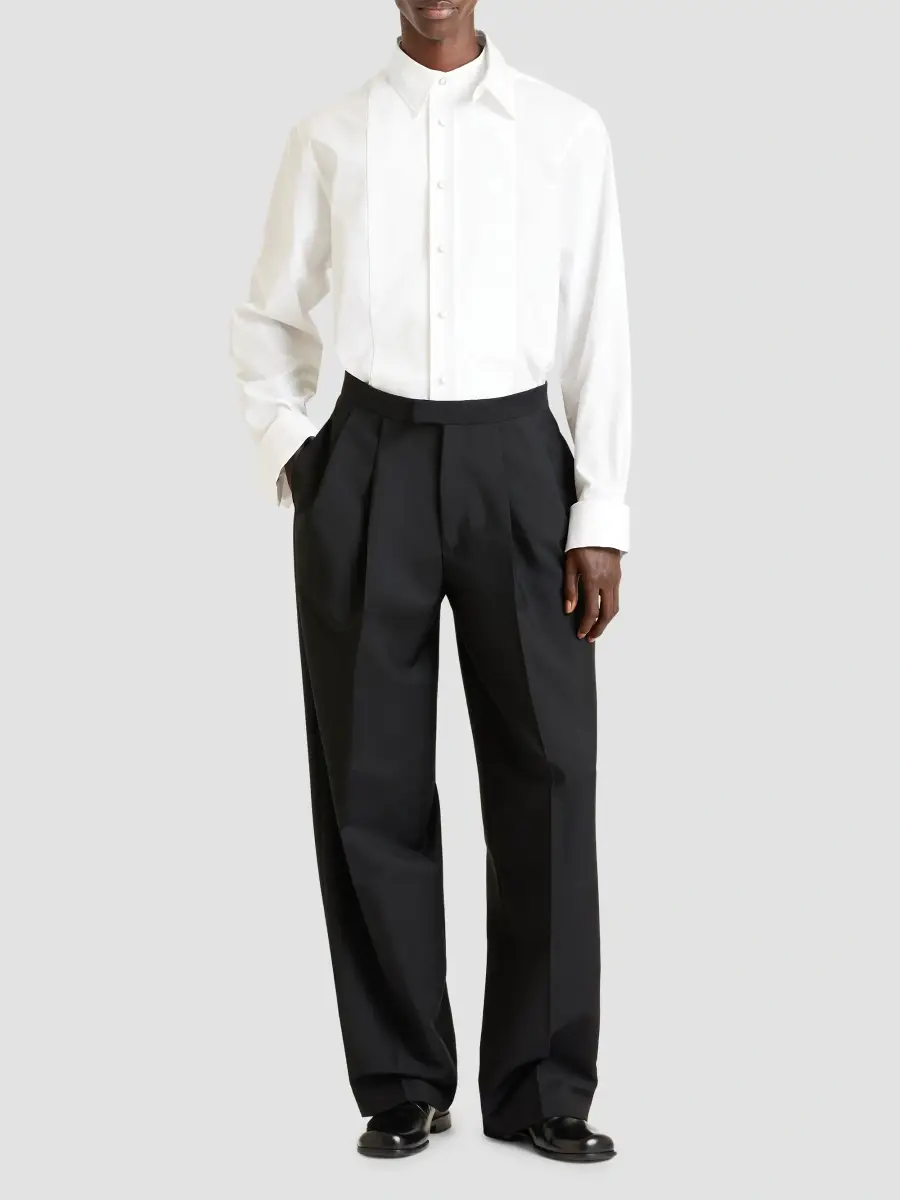 Givenchy Men's Shirt in Poplin with Detachable Collar and Plaston - White | Thumbnail 2 Givenchy Men's Shirt in Poplin with Detachable Collar and Plaston - White | Thumbnail 2