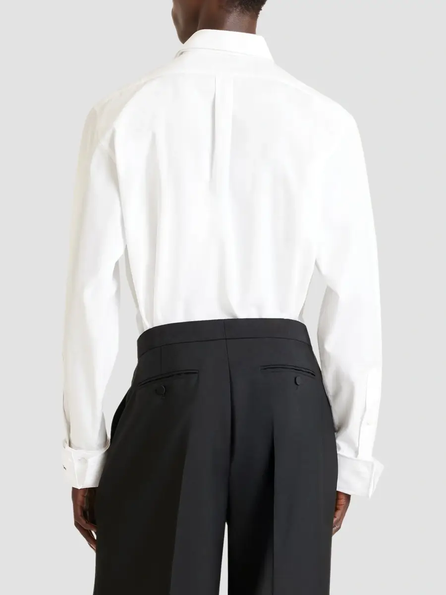 Givenchy Men's Shirt in Poplin with Detachable Collar and Plaston - White | Thumbnail 6 Givenchy Men's Shirt in Poplin with Detachable Collar and Plaston - White | Thumbnail 6