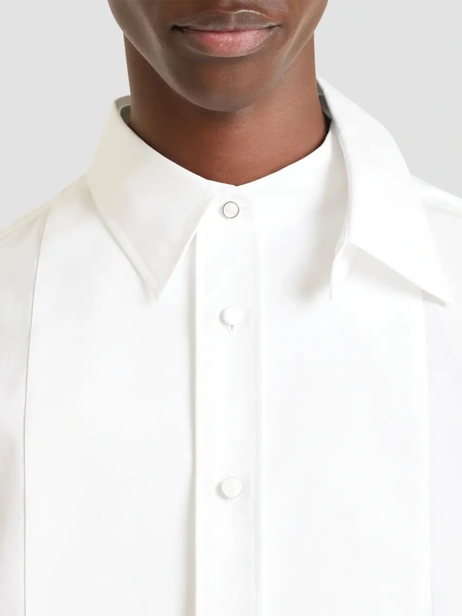 Givenchy Men's Shirt in Poplin with Detachable Collar and Plaston - White | Thumbnail 7 Givenchy Men's Shirt in Poplin with Detachable Collar and Plaston - White | Thumbnail 7