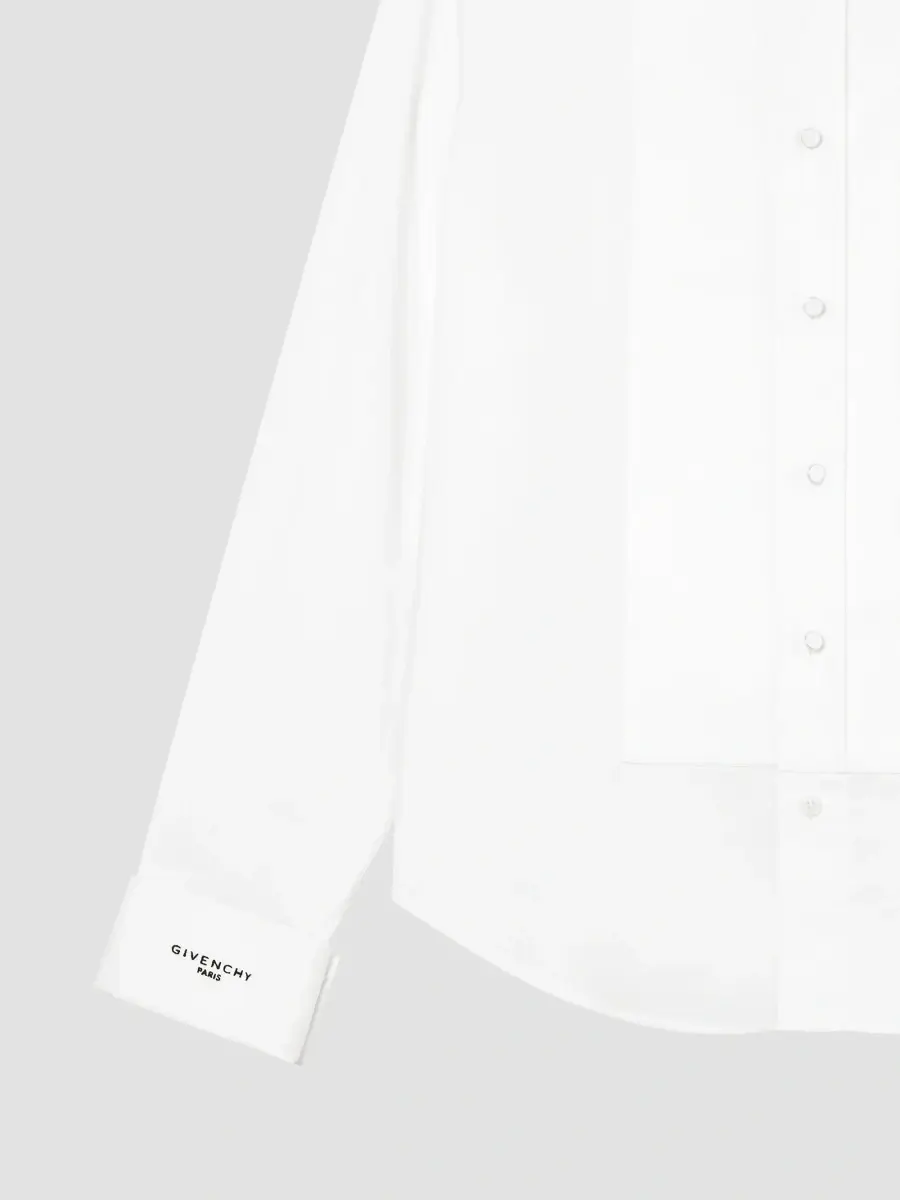 Givenchy Men's Shirt in Poplin with Detachable Collar and Plaston - White | Thumbnail 9 Givenchy Men's Shirt in Poplin with Detachable Collar and Plaston - White | Thumbnail 9
