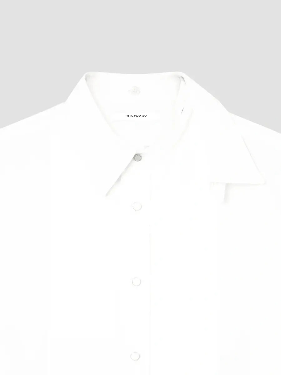 Givenchy Men's Shirt in Poplin with Detachable Collar and Plaston - White | Thumbnail 10 Givenchy Men's Shirt in Poplin with Detachable Collar and Plaston - White | Thumbnail 10
