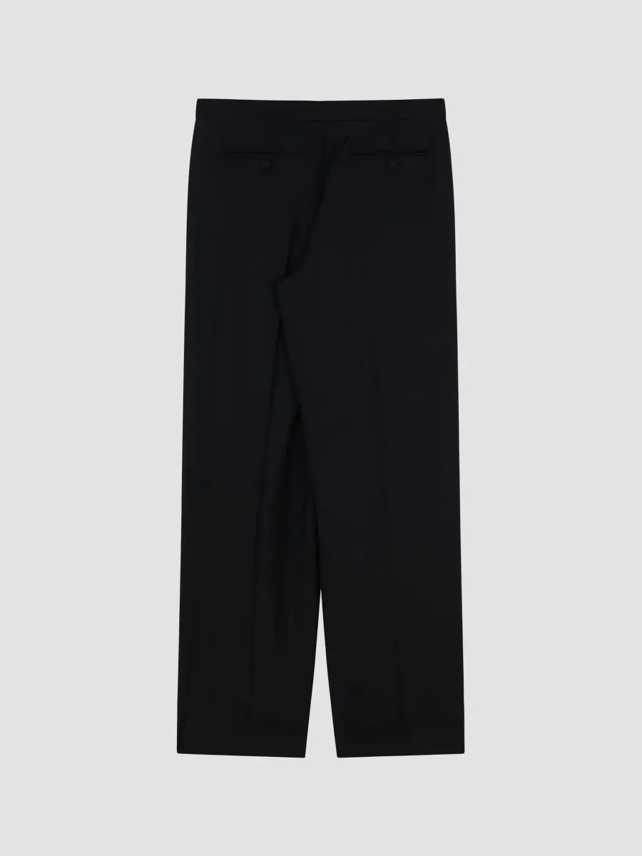 Givenchy Men's Double Pleated Pants in Wool and Mohair - Black | Thumbnail 3 Givenchy Men's Double Pleated Pants in Wool and Mohair - Black | Thumbnail 3