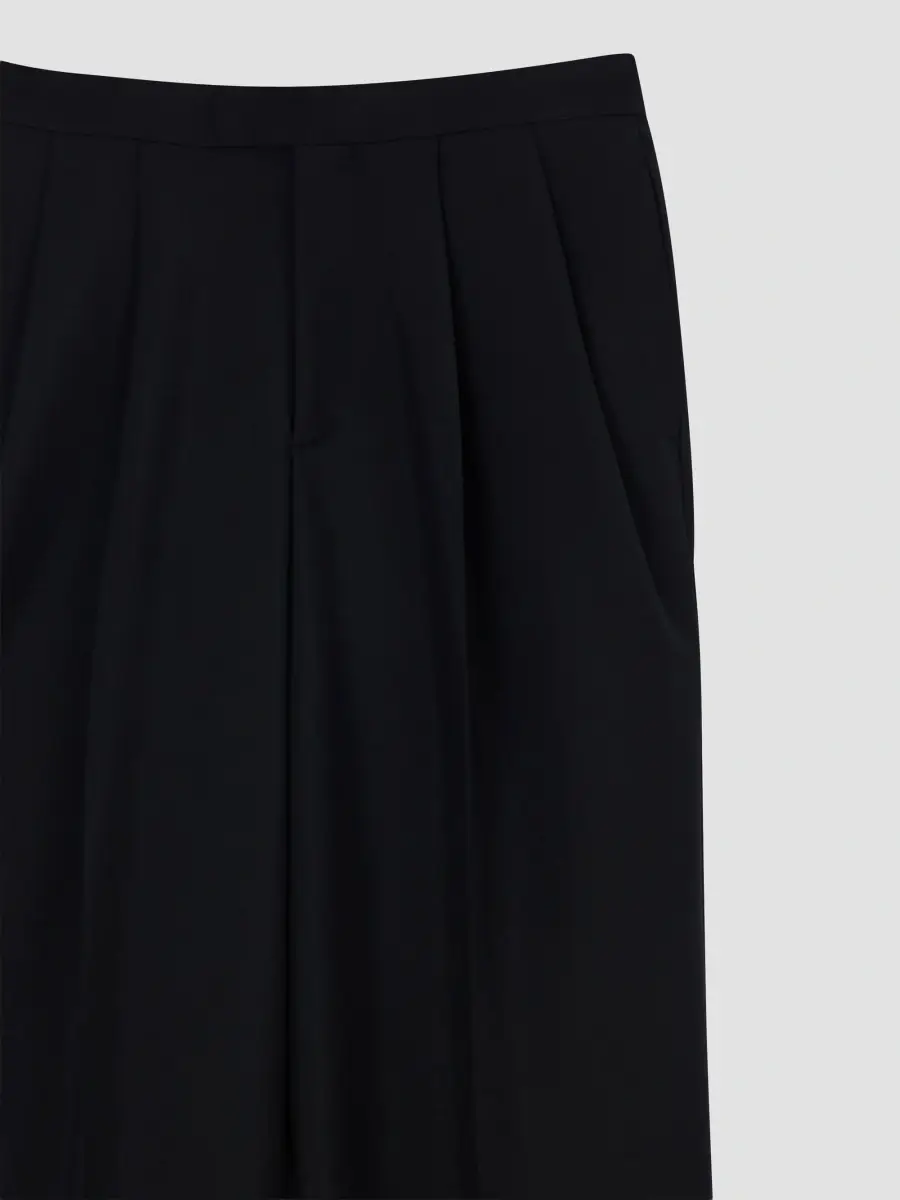 Givenchy Men's Double Pleated Pants in Wool and Mohair - Black | Thumbnail 6 Givenchy Men's Double Pleated Pants in Wool and Mohair - Black | Thumbnail 6