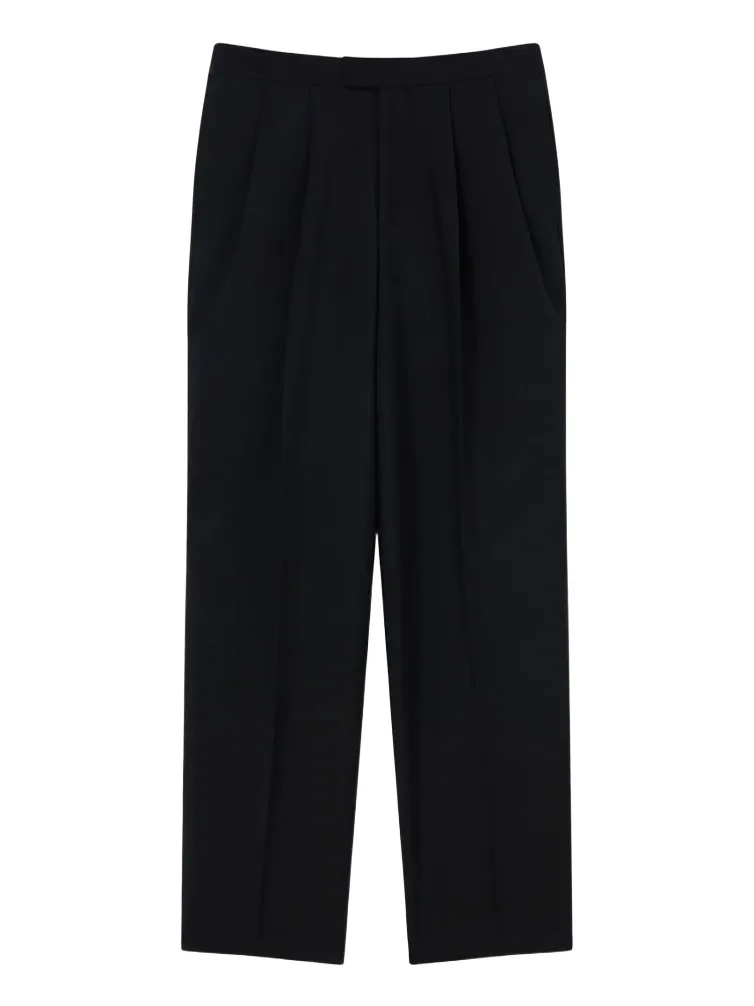 Givenchy Men's Double Pleated Pants in Wool and Mohair - Black
