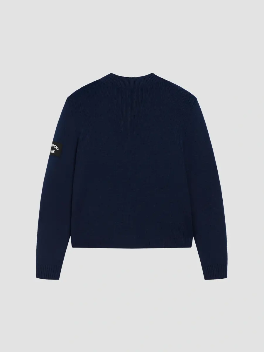 Givenchy Men's Slim Fit Sailor Sweater in Wool - Midnight Blue | Thumbnail 2 Givenchy Men's Slim Fit Sailor Sweater in Wool - Midnight Blue | Thumbnail 2
