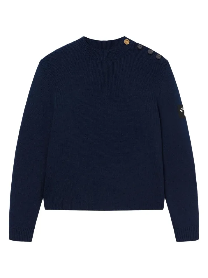 Givenchy Men's Slim Fit Sailor Sweater in Wool - Midnight Blue