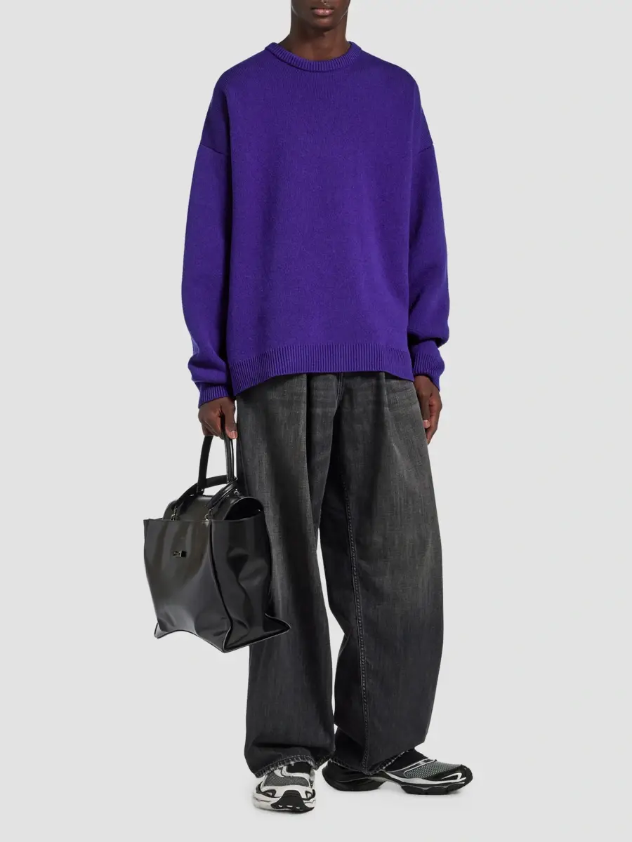 Balenciaga Men's Knitted City Crewneck Sweater | Thumbnail 2 Balenciaga Men's Knitted City Crewneck Sweater | Thumbnail 2