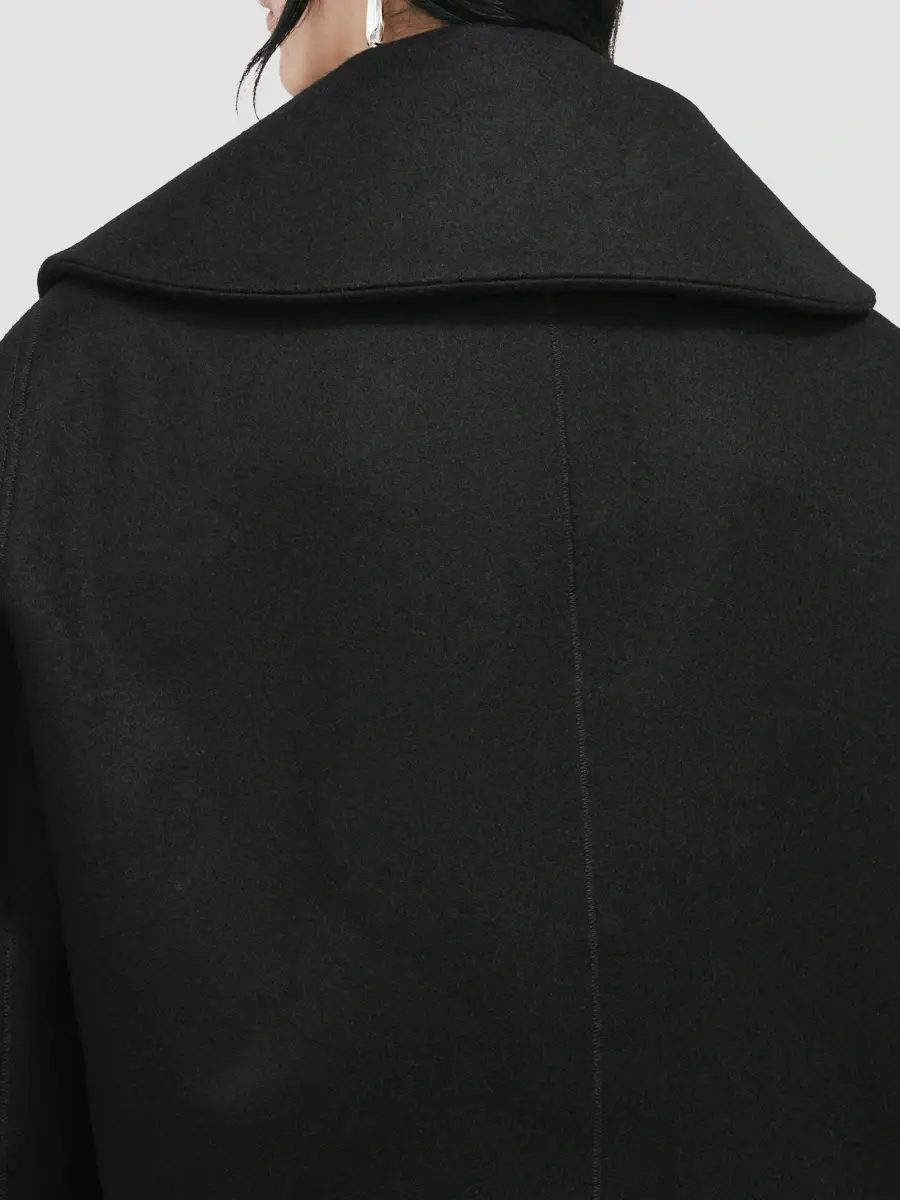 Balenciaga Women's High Collar Peacoat | Thumbnail 4 Balenciaga Women's High Collar Peacoat | Thumbnail 4