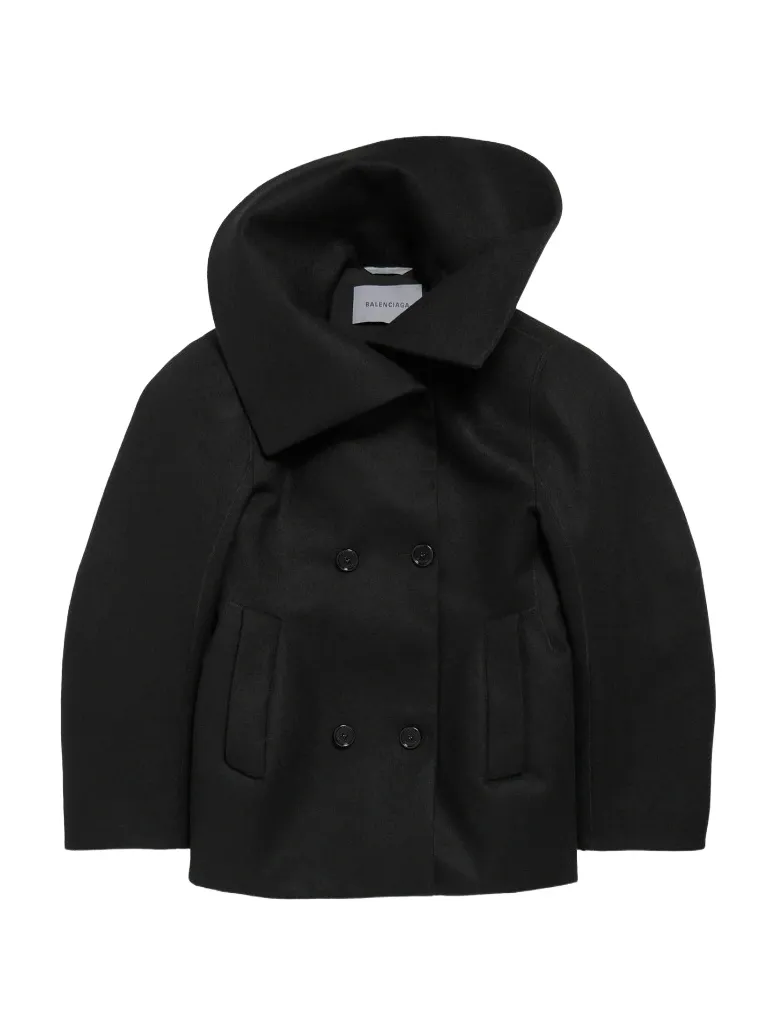 Women's High Collar Peacoat