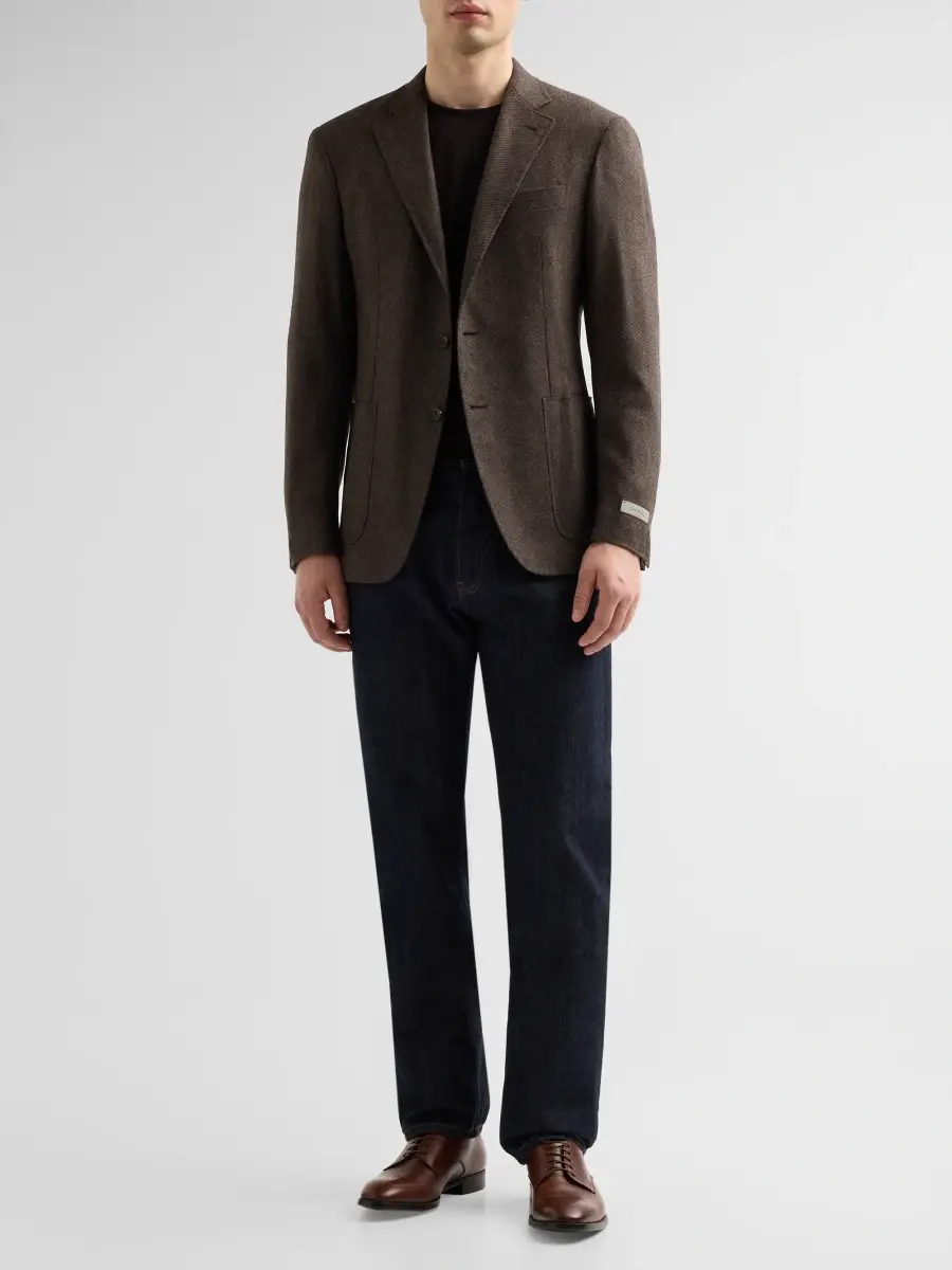 Canali Men's Raised Textured Wool Blazer | Thumbnail 2 Canali Men's Raised Textured Wool Blazer | Thumbnail 2